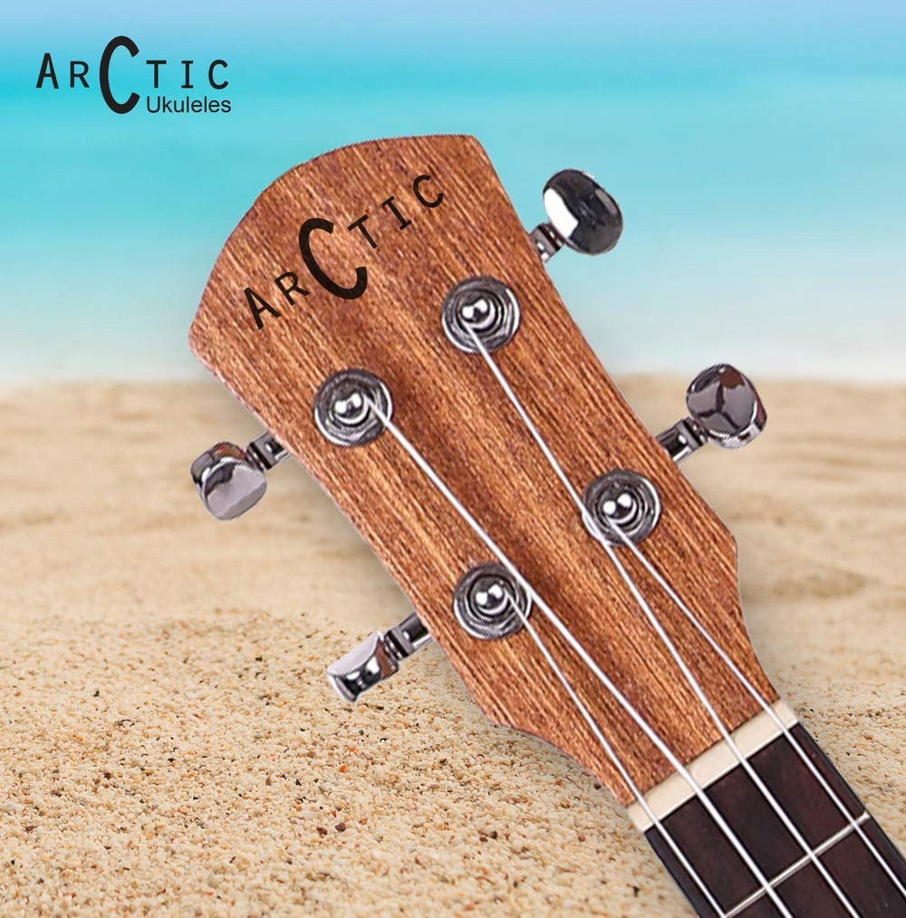 Arctic AC-UK24SPR Concert Ukulele Kit with Bag and String Set Natural