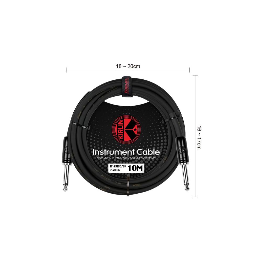 Kirlin Original 24 instrument cable 10Mtr IP- 241BC - BK