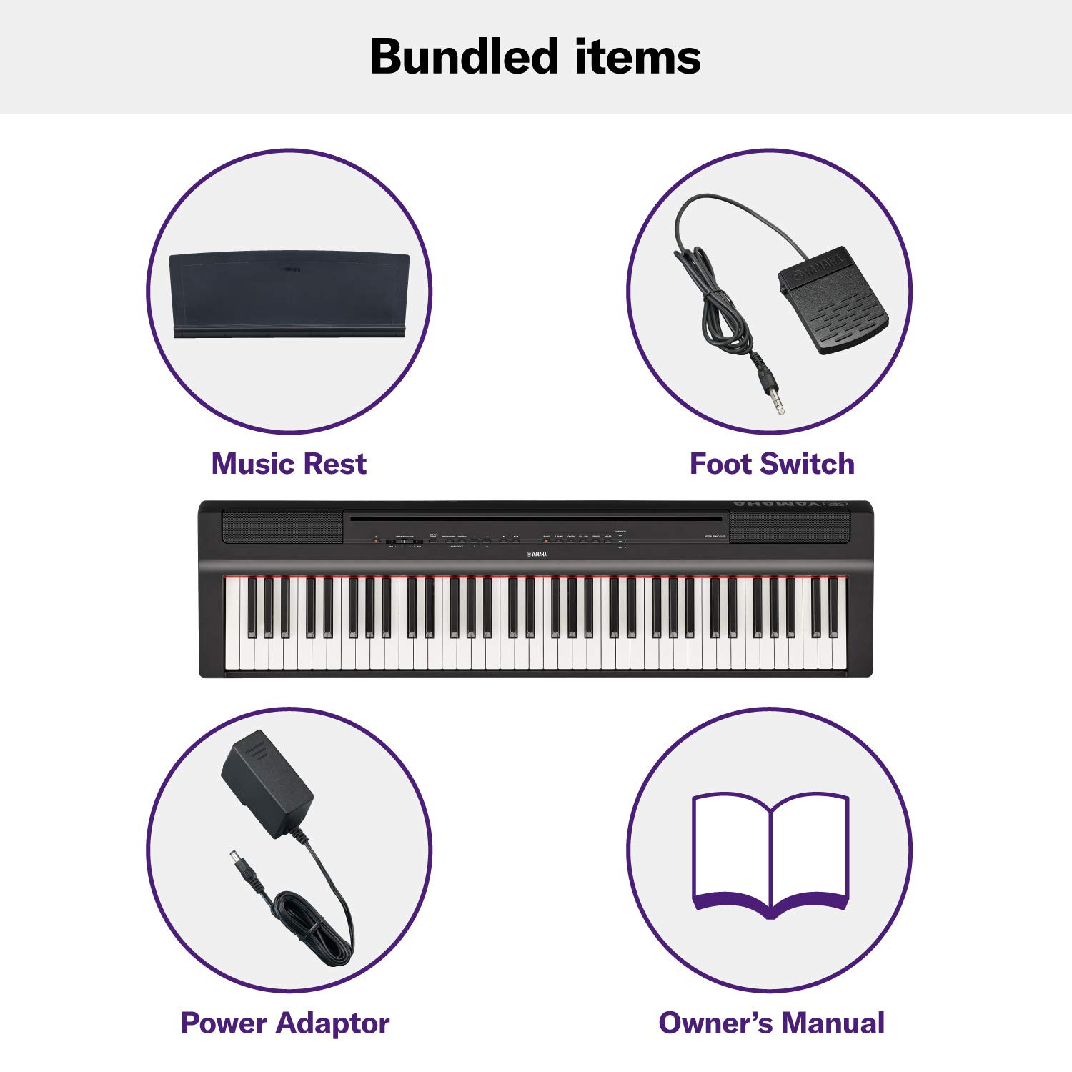 Yamaha P-121B 73-Key Digital Piano Black