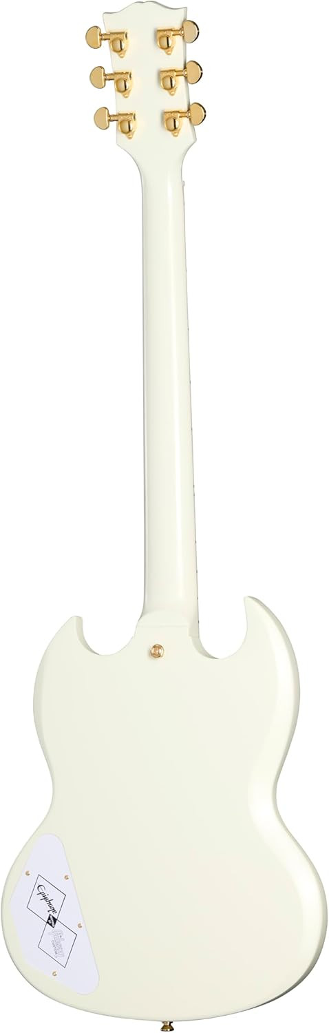 Epiphone Inspired by Gibson Custom 1963 Les Paul SG Maestro Classic White with Hard Case