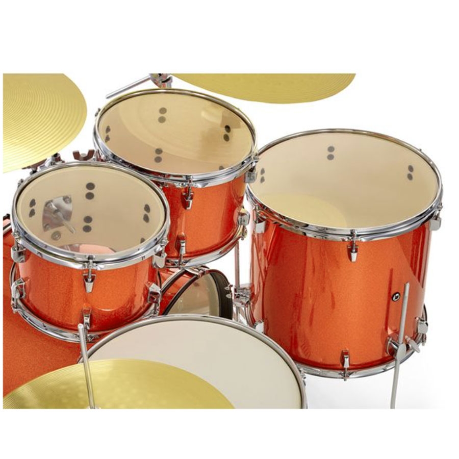 Yamaha RYDEEN RDP2F5 Acoustic Drum Set With Hardware -  Orange Glitter