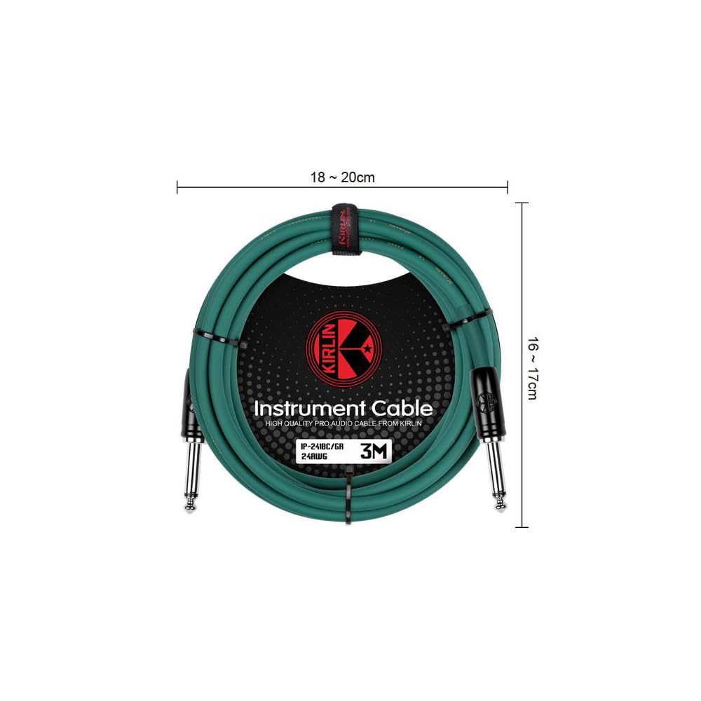 Kirlin Original 24 instrument cable 3 Mtr IP- 241BC - GR