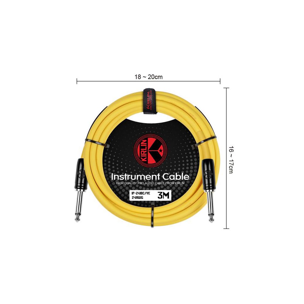 Kirlin Original 24 instrument cable 3 Mtr IP- 241BC - YE