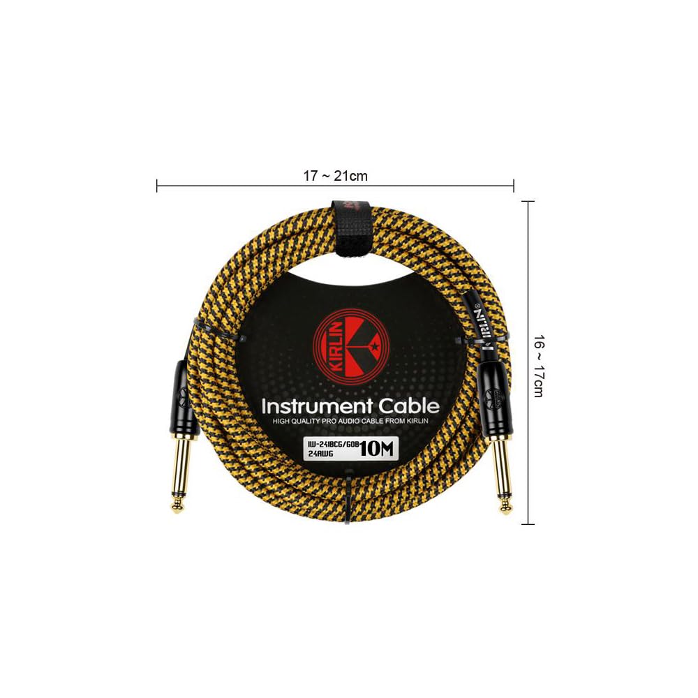 Kirlin Woven instrumentn cable 10mtr IW-241BCG-GOB