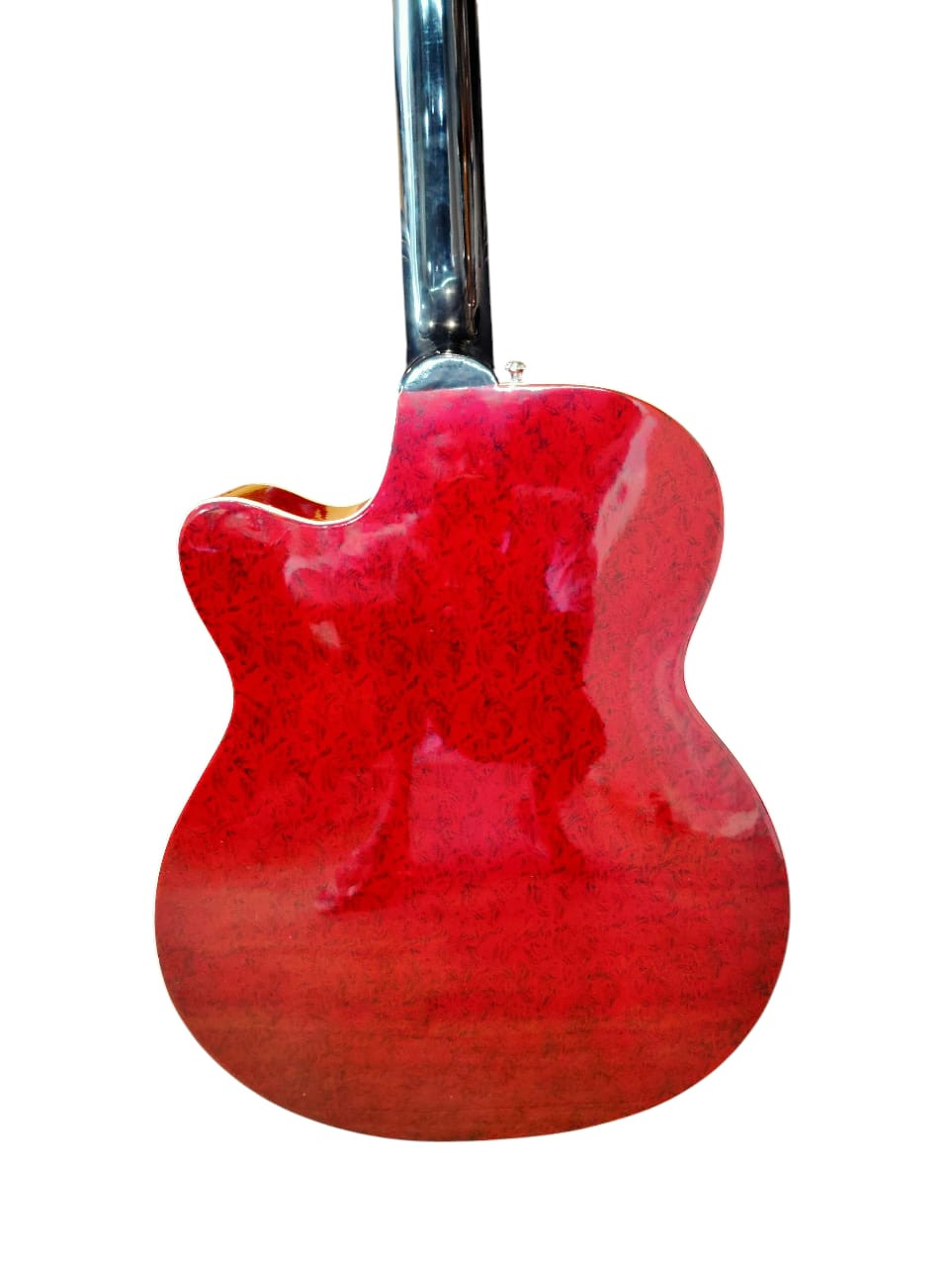 Hobmer 145 Export Semi acoustic Guitar Design 37 Red Black With Case