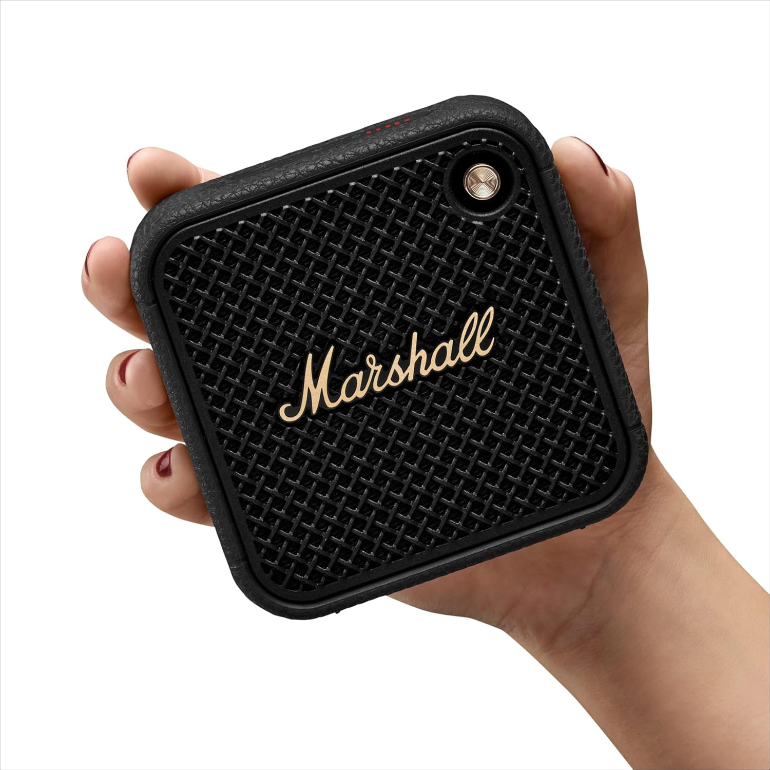 Marshall Willen II Portable Bluetooth Speaker 17 Hour Playtime Dust Waterproof IP67 10 W Bluetooth Speaker Black Brass Mono Channel