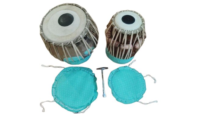 Tabla Set with Wooden Tabla Drums Bayan Dayan Tabla Cushion and Hammer for Beginners and intermediate