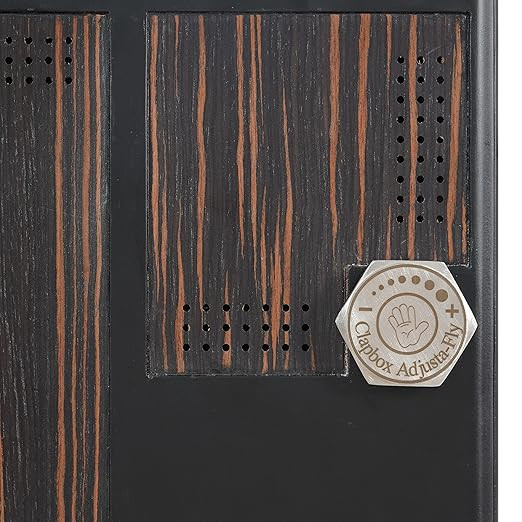 Clapbox Adjustable Snare Cajon CB50 PRO Oak Wood H50 W30 L30 - 3 Internal SnaresBlack