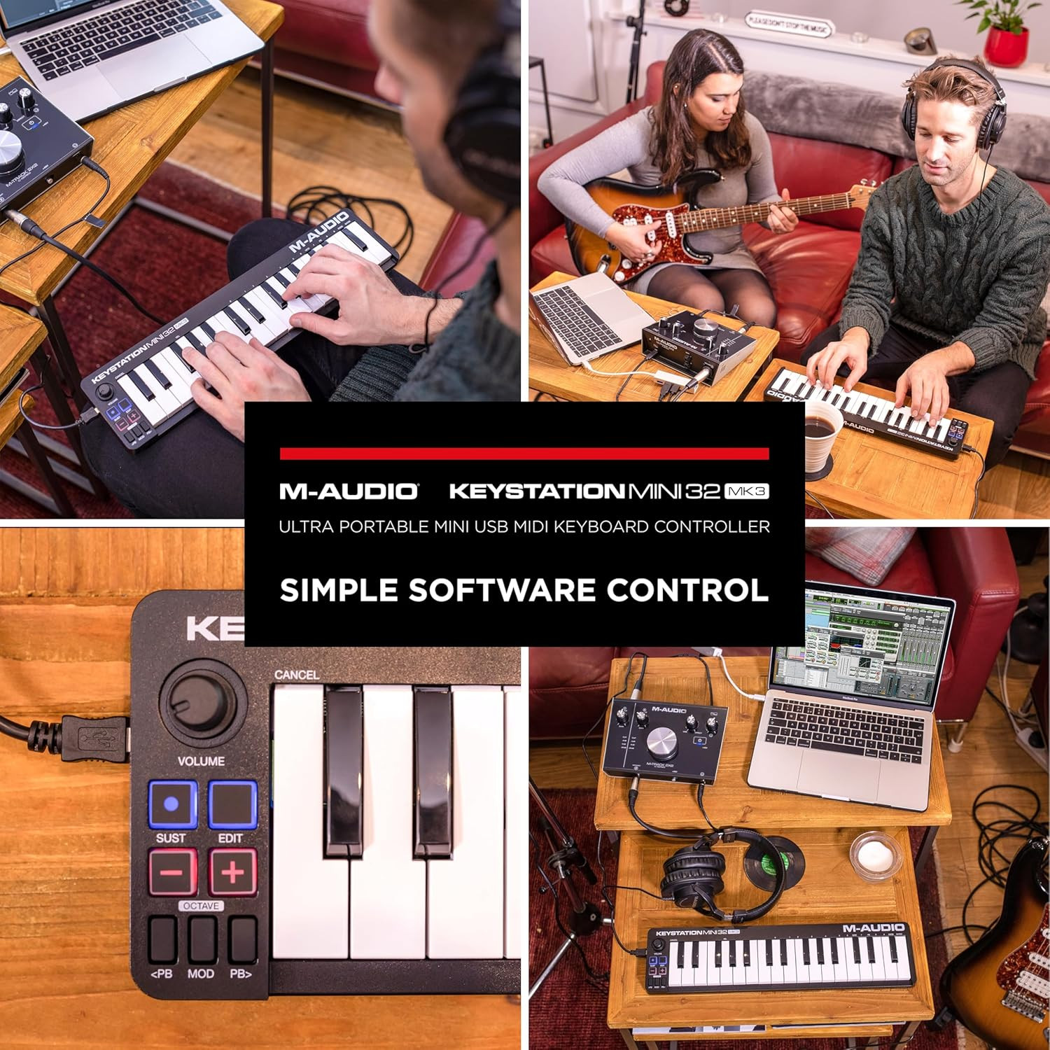 M-Audio Keystation Mini 32 MK3 Ultra-Portable USB MIDI Keyboard Controller