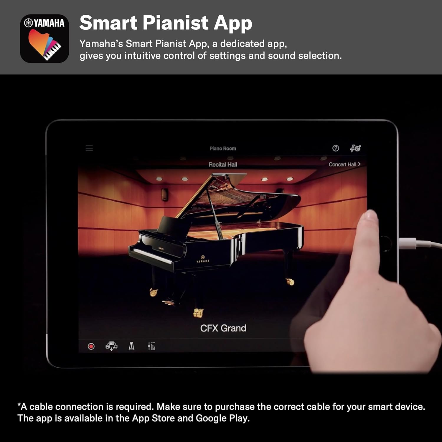 YAMAHA YDP105R Piano 88 Keys With Bench Dark Rosewood