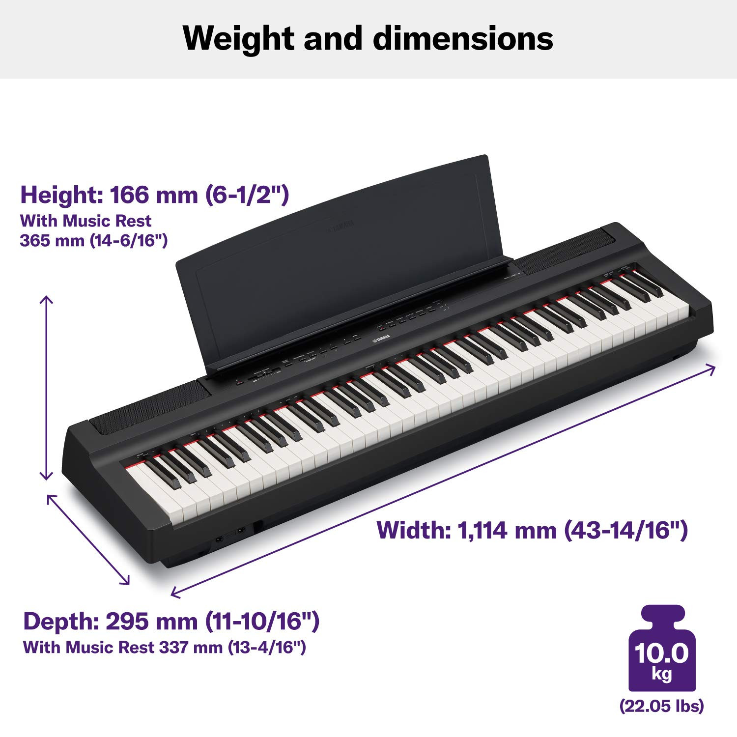 Yamaha P-121B 73-Key Digital Piano Black