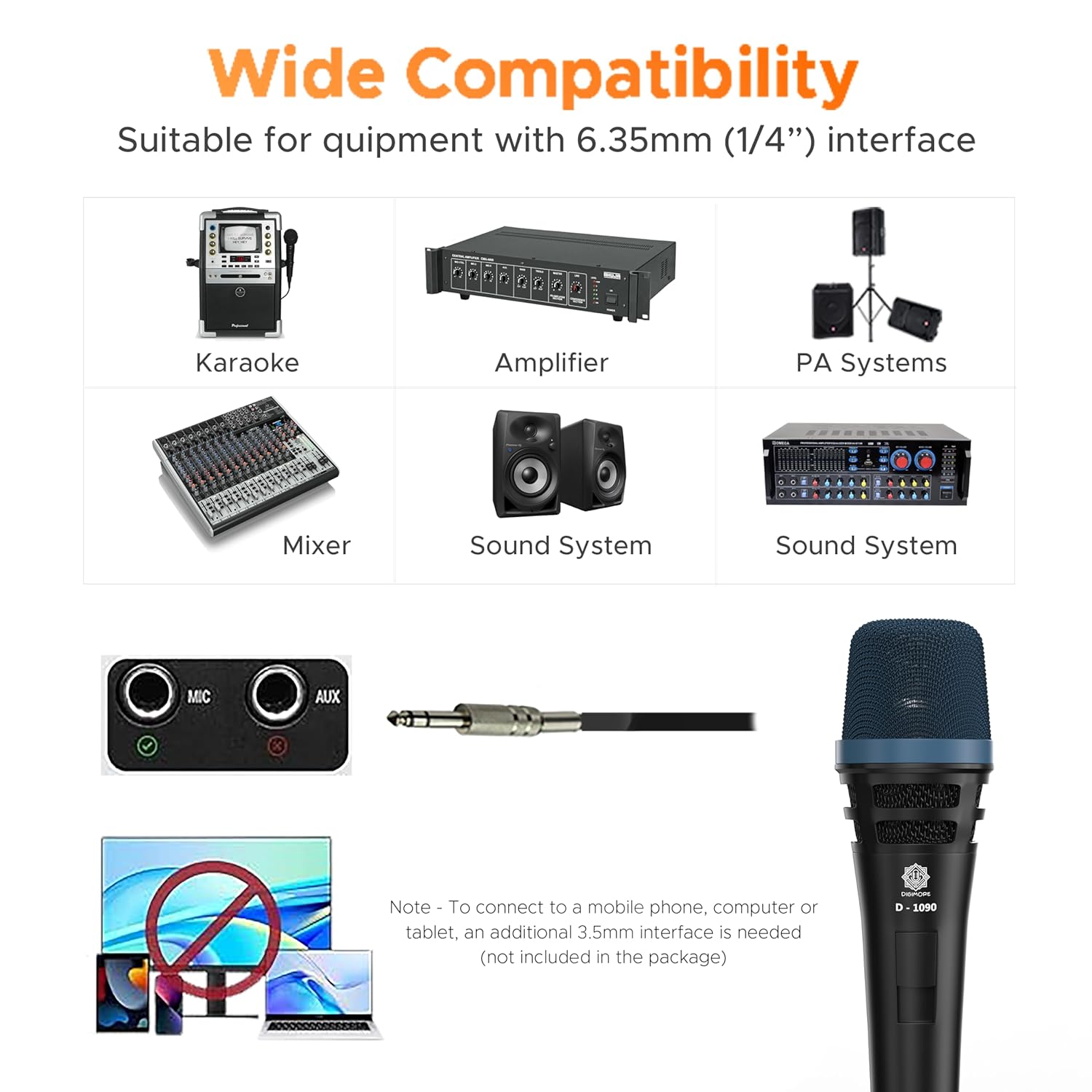 Digimore D-1090 Proffessional dynamic microphone