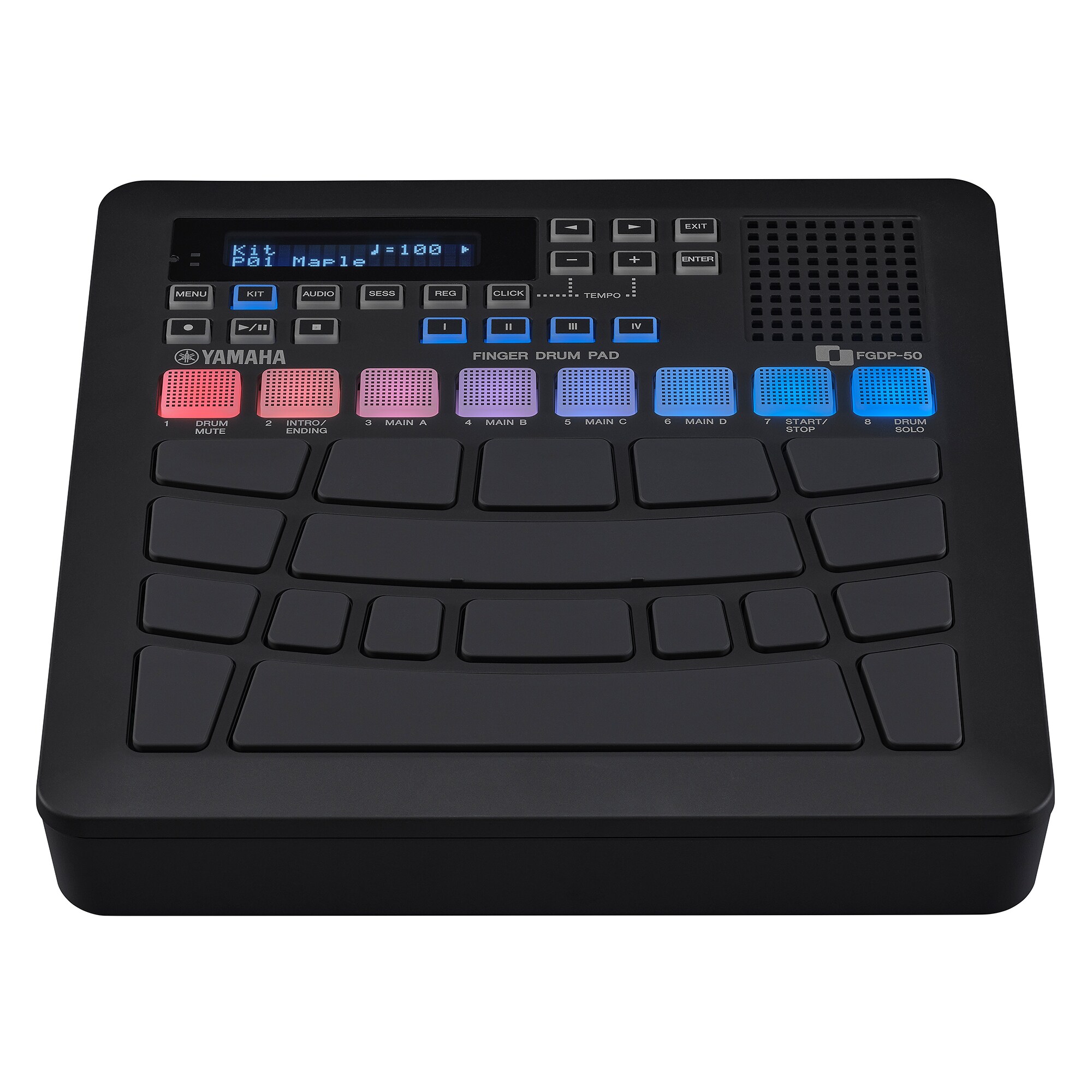 Yamaha FGDP-50 Finger Drum Pad Portable Electronic Drum Pad with Built-In Sounds Speaker USB MIDI and Battery Power
