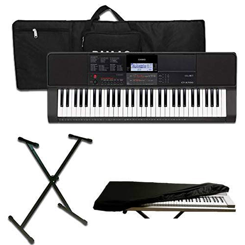 Casio CT-X700 61-Key Portable Keyboard with Bag Stand and Dust Cover