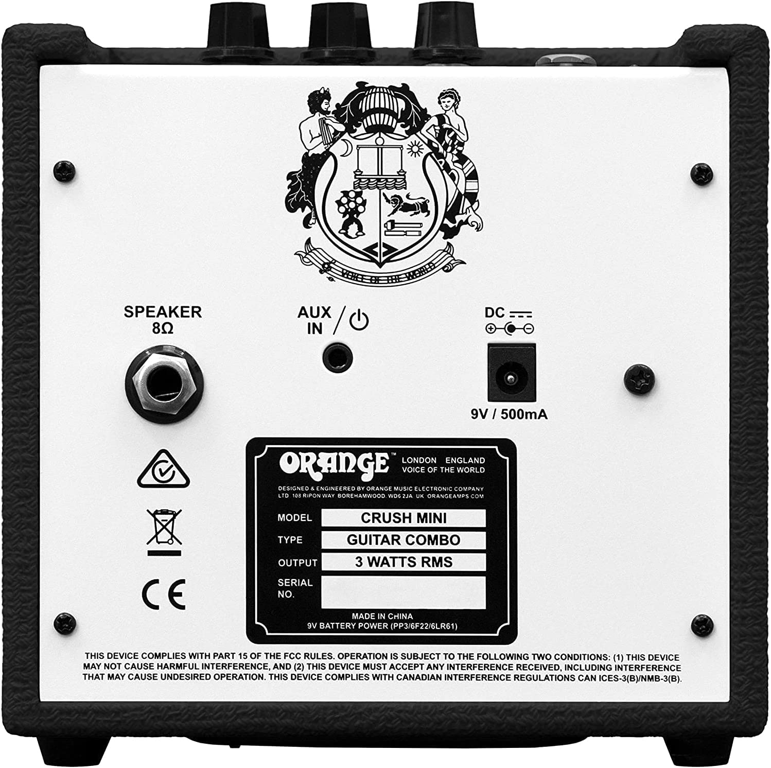 Orange Amps Crush Mini Micro Amplifier Black