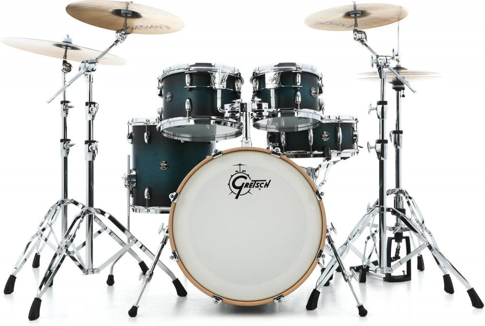 Image of DW Design Series 4-piece Shell Pack -Acoustic Drum Set with Maple Snare - Satin Blue