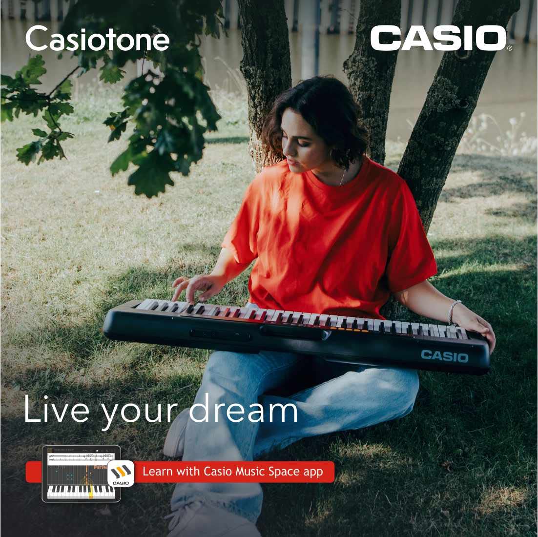 Casio CT-S100 Casiotone 61-Key Portable Keyboard with Bag Stand Dustcover Combo Pack