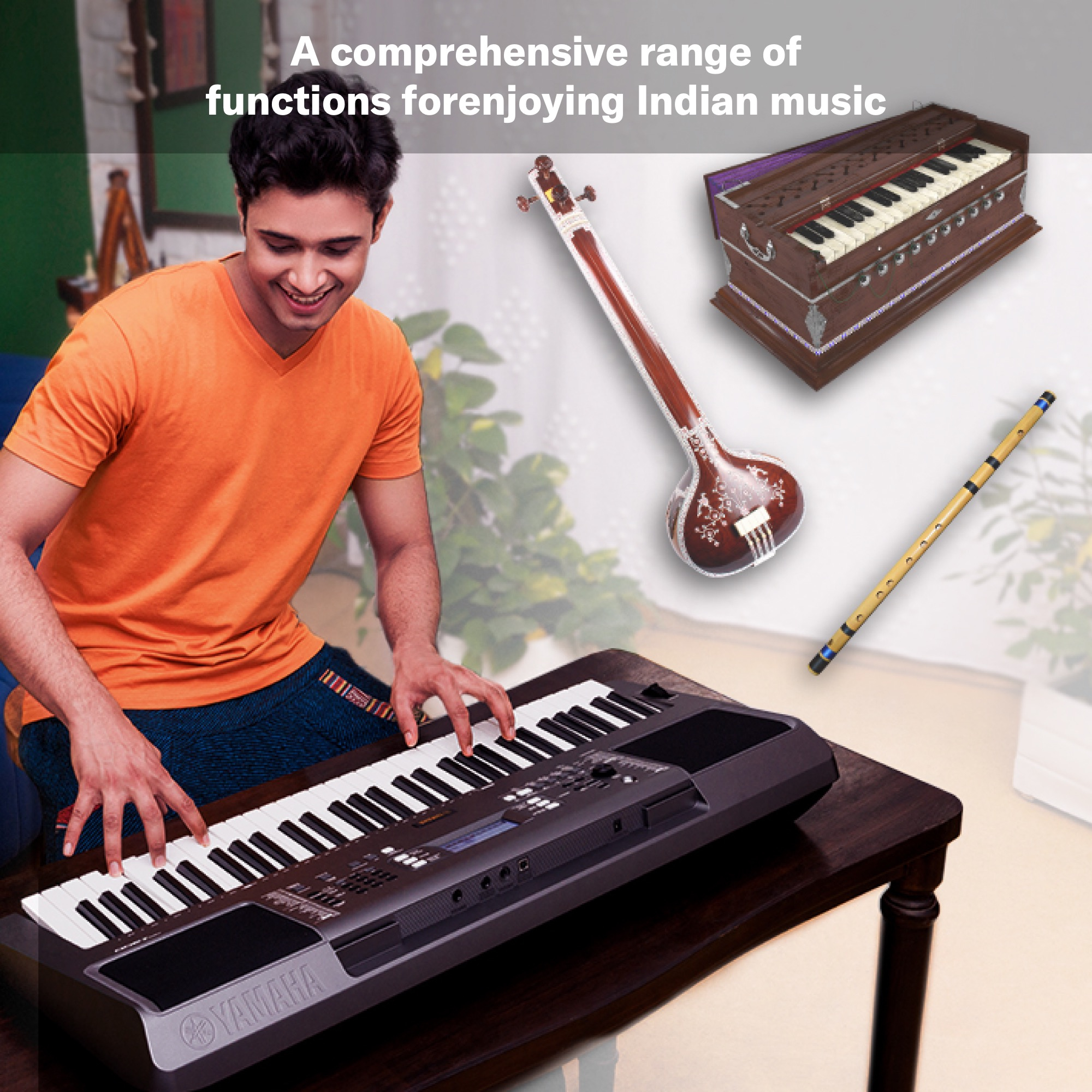 Yamaha PSR-I300 Portable Keyboard 61 Keys with Adapter Stand Carry Bag Dust Cover Combo Pack