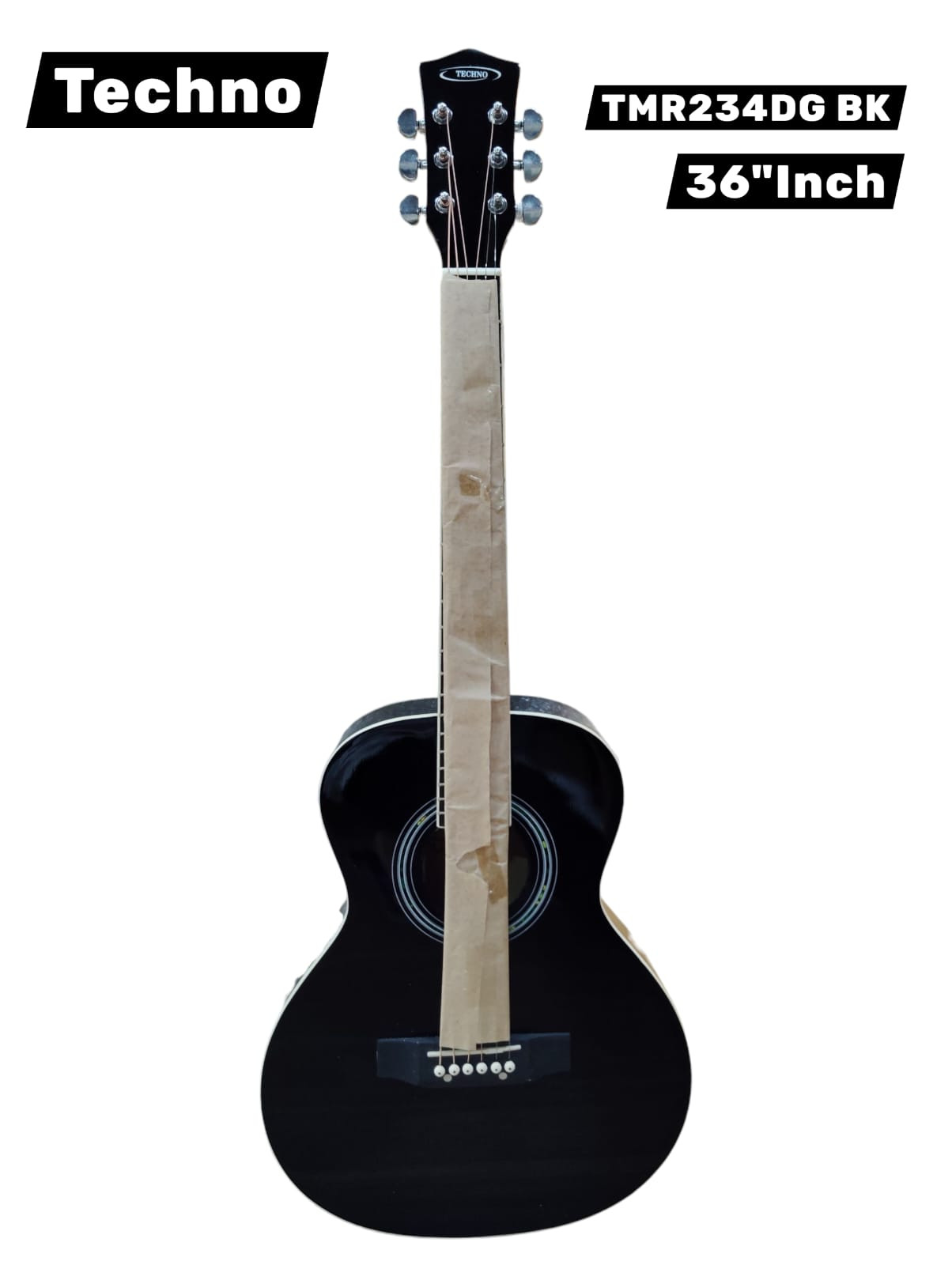 Techno Semi - Acoustic Guitar TMR-234DG with Padded Bag Black