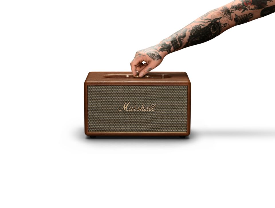 Marshall Stanmore III Wired Connectivity Home Speaker with Bluetooth 52 RCA or 35mm Input - Brown