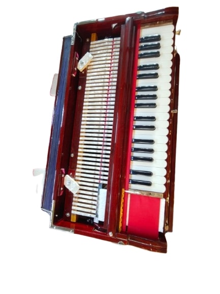 Classical Harmonium 9 Scale Changer With Coupler 9 Stopper Folding Suitcase