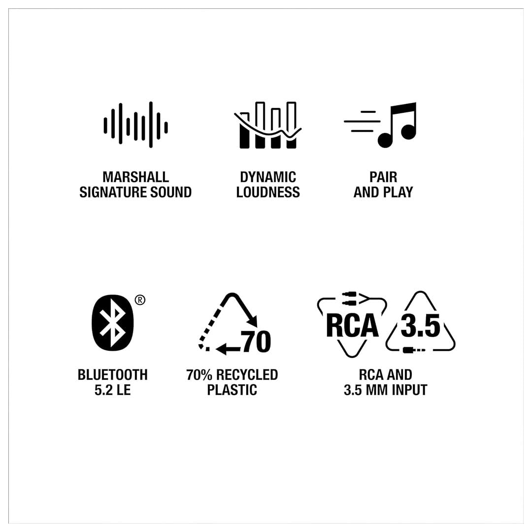 Marshall Stanmore III Wired Connectivity Home Speaker with Bluetooth 52 RCA or 35mm Input - Brown