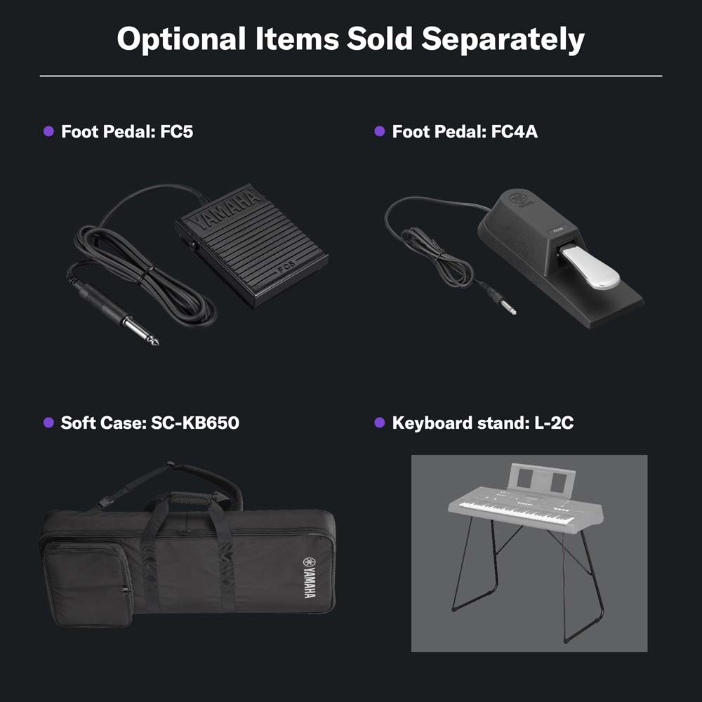 Yamaha PSR-E583 61-Key Portable Keyboard with Touch Response Advanced Built-in Voices Styles USB Connectivity Performance Controls Lightweight Design for Professional Use Studio Practice