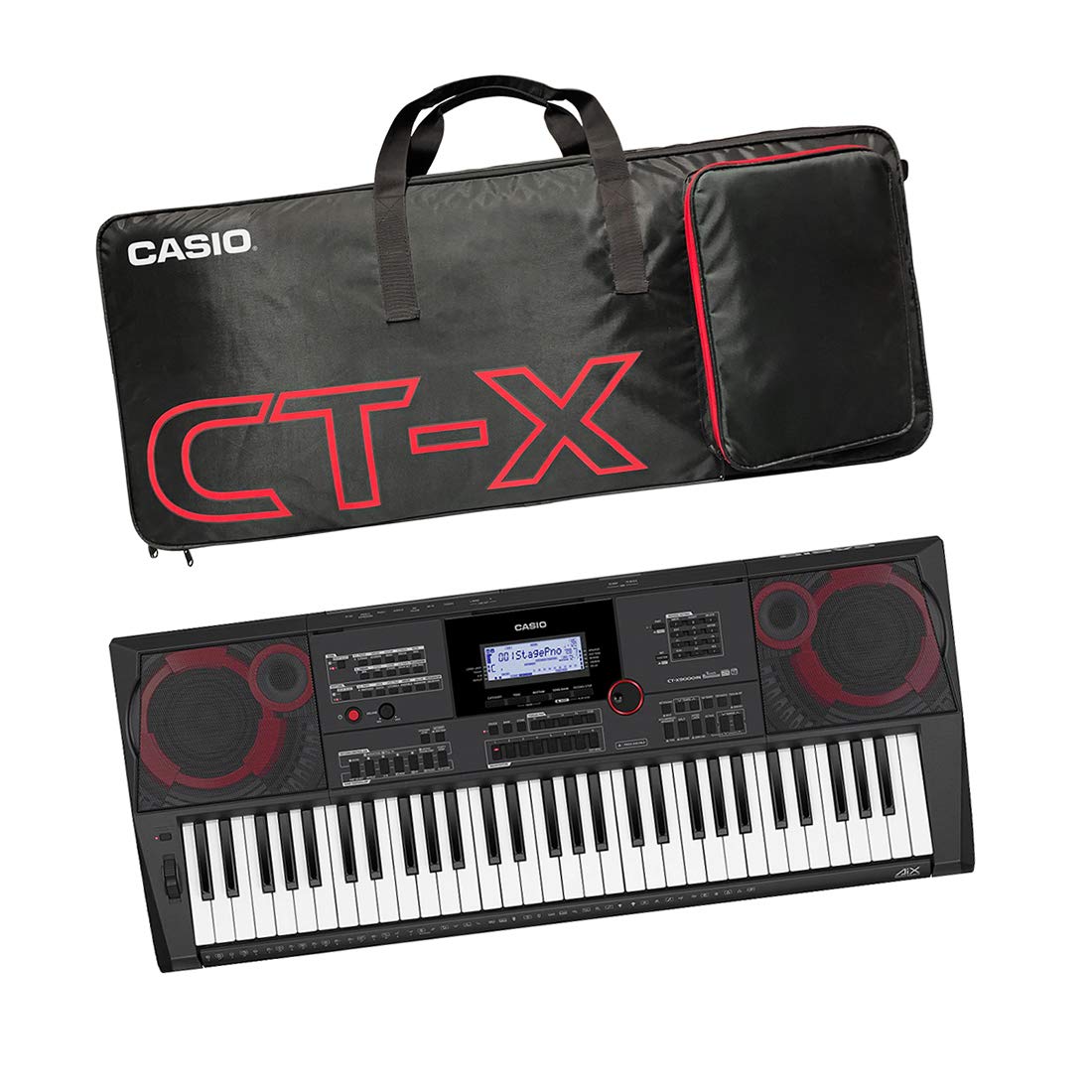 Casio CT-X9000IN 61-Key Portable Keyboard with Carry Case Black
