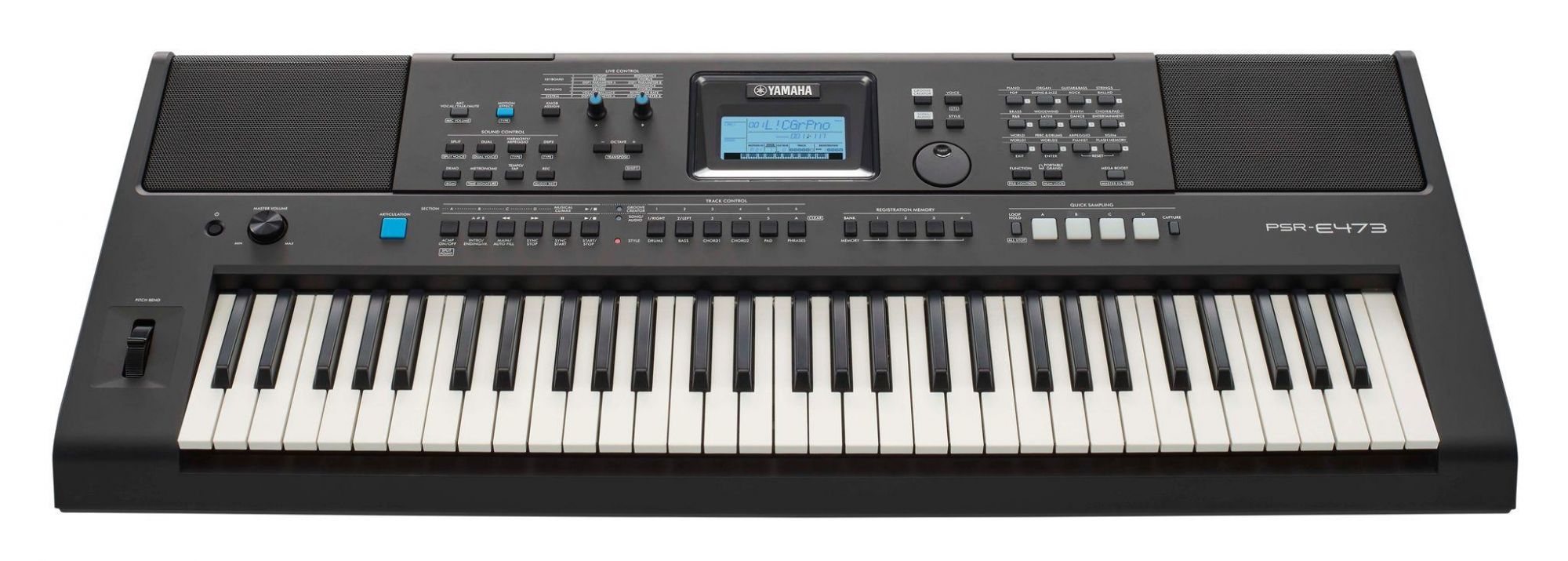 Yamaha PSR-E473 61 Keys Portable Keyboard with Power Adaptor and Cover