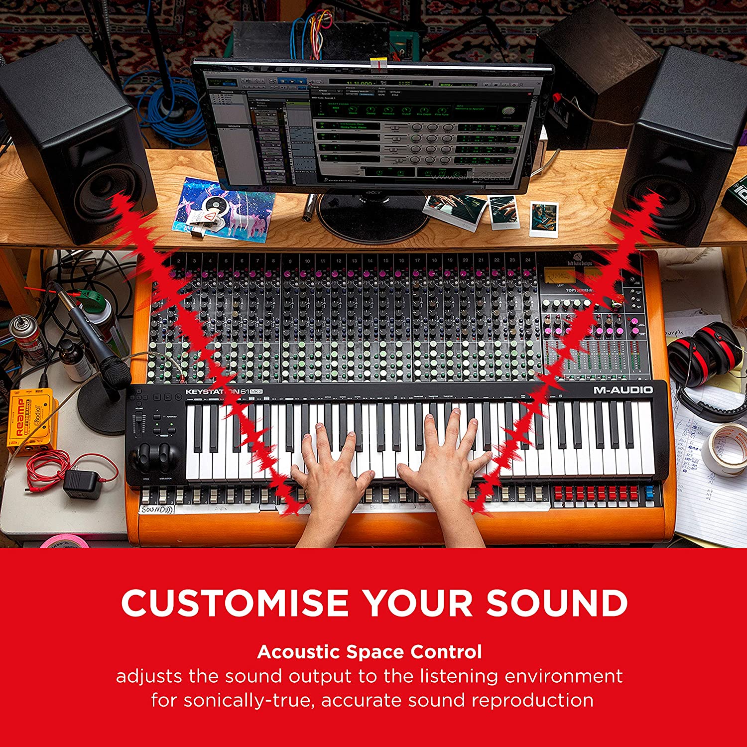 M-Audio BX5 D3 Compact 2-Way 5 Inch127cm Active Studio XLR Monitor Speaker for Music Production and Mixing Black