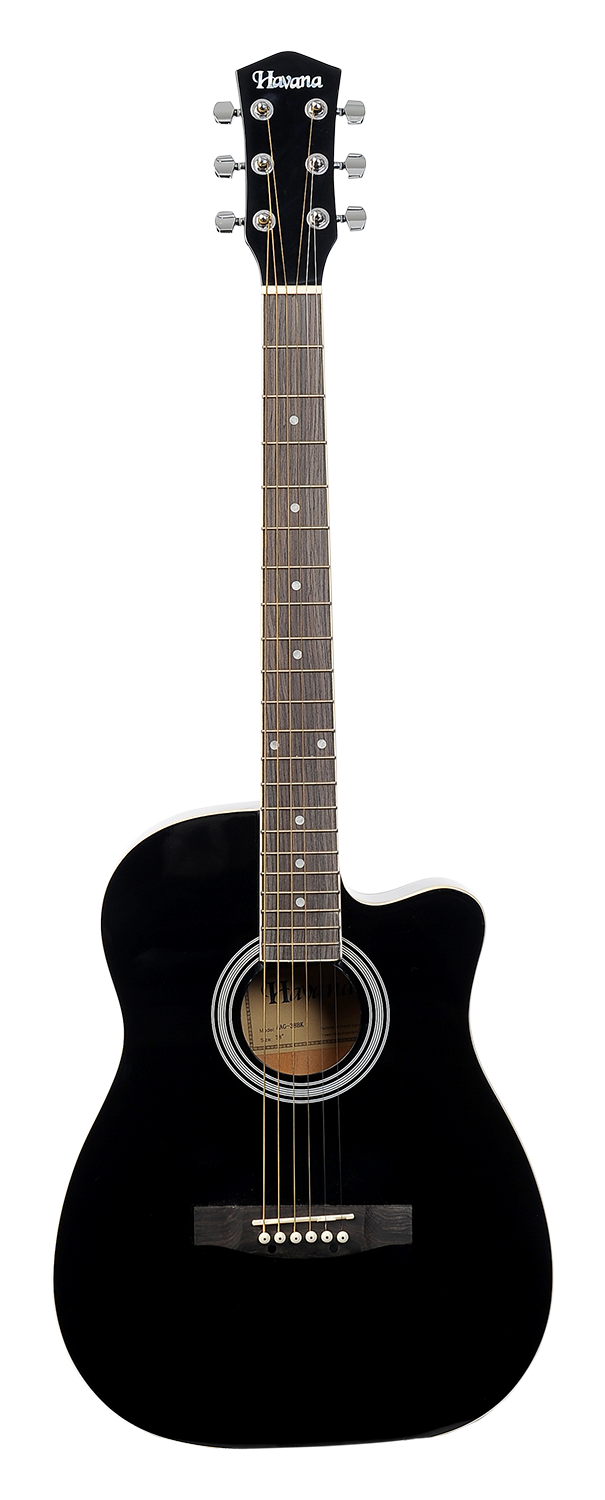Havana 38 Cutaway Acoustic Guitar AAG-38 Black