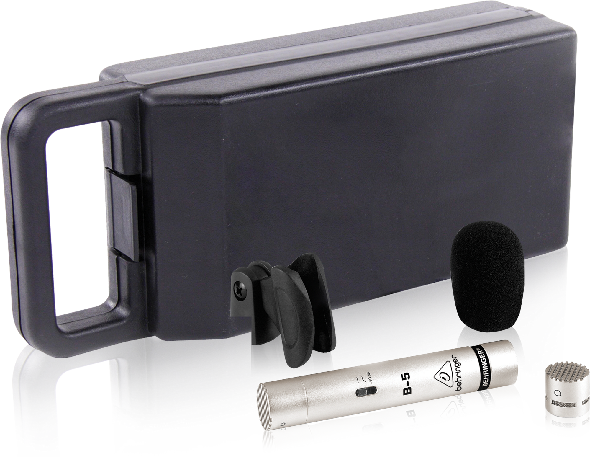 Behringer B-5 Gold-Sputtered Diaphragm Studio Condenser Microphone with 2 Interchangeable Capsules