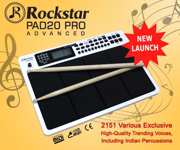 New Rockstar Pad20 Pro Advanced with New Indian Tones - White