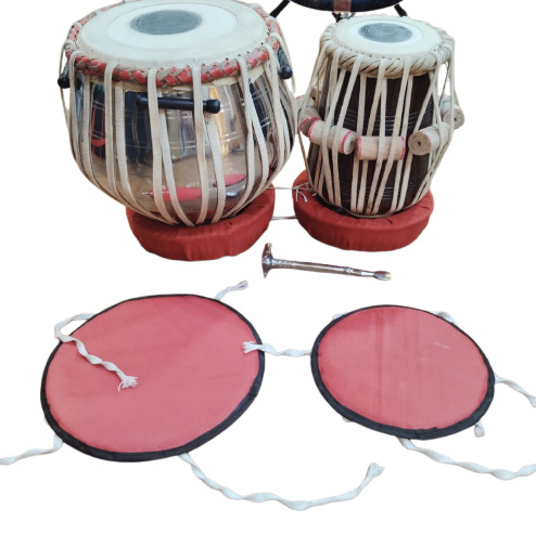 Tabla Set Wooden Tabla Drums pair with Tabla Cushion Bag and Hammer for Professionals