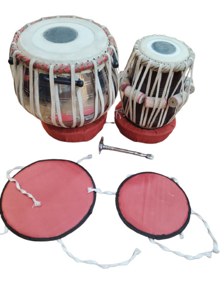 Tabla Set Wooden Tabla Drums pair with Tabla Cushion Bag and Hammer for Professionals