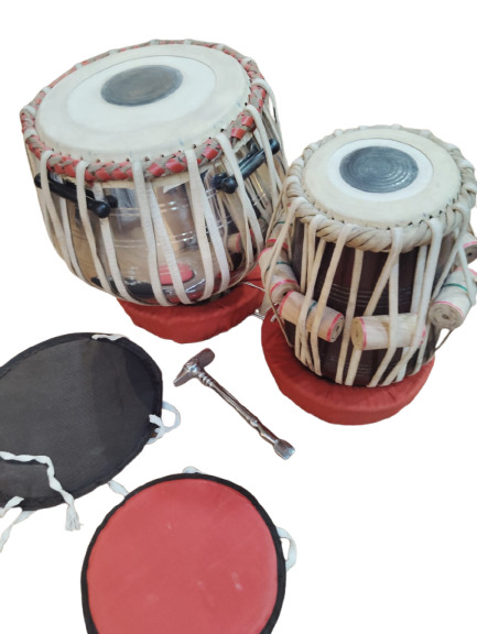 Tabla Set Wooden Tabla Drums pair with Tabla Cushion Bag and Hammer for Professionals