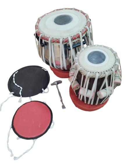 Tabla Set Wooden Tabla Drums pair with Tabla Cushion Bag and Hammer for Professionals