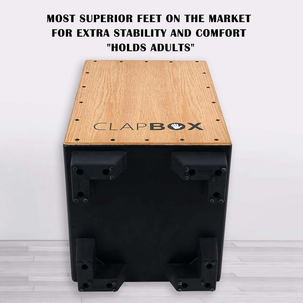 Clapbox Cajon CB11 -Black Oak H50 W30 L30 - 3 Internal Snares