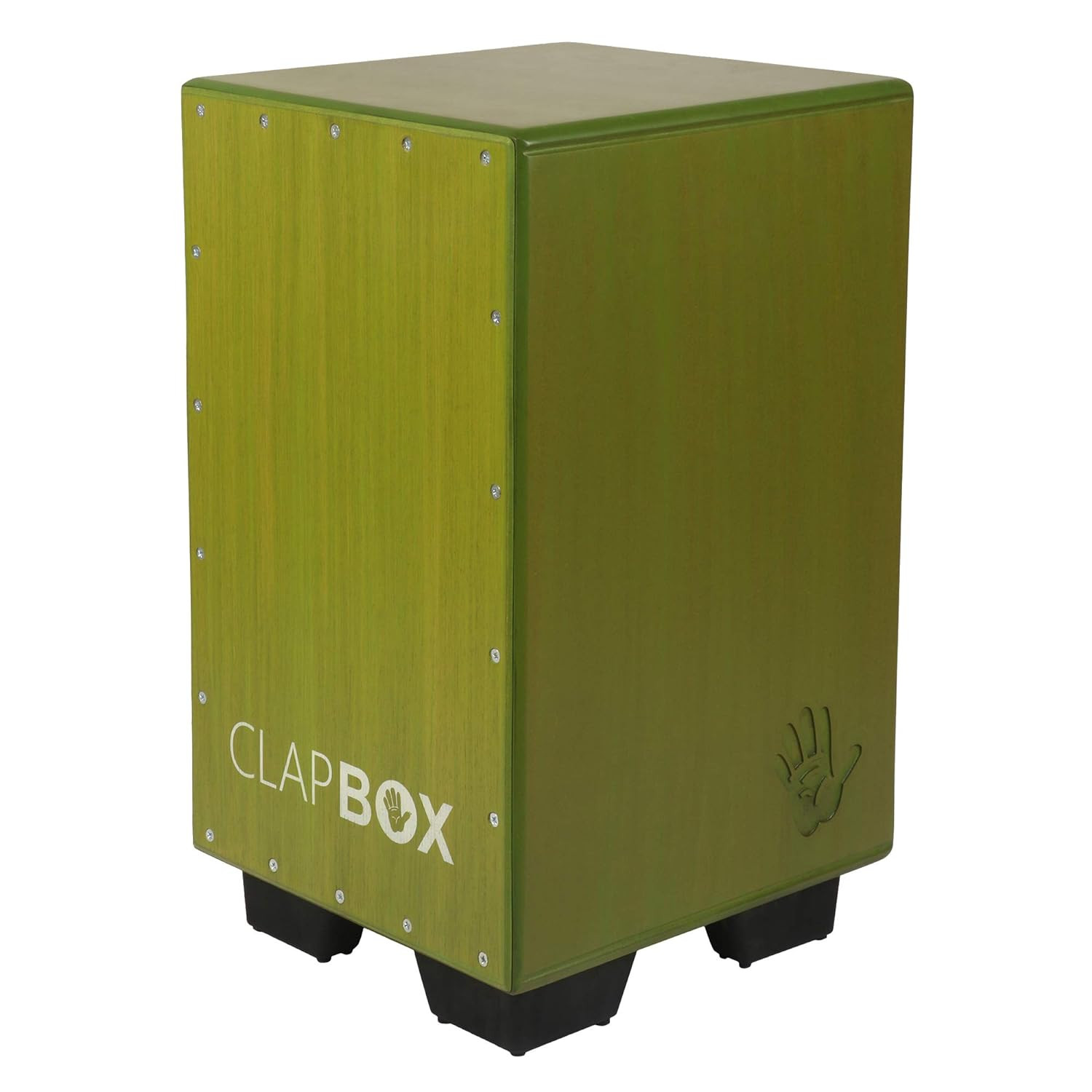 Clapbox Adjustable Snare Cajon CB40- Olive Green Birch Wood H50 W30 L30 - 3 Internal Snares