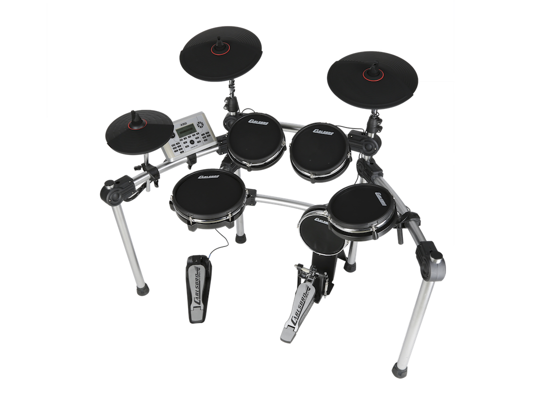 Carlsbro CSD500 Black 8 Piece Dual Zone Ele Drum Kt - All Mesh Heads