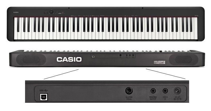Casio CDP-S100BK Contemporary Digital Piano 88 Keys Without Stand