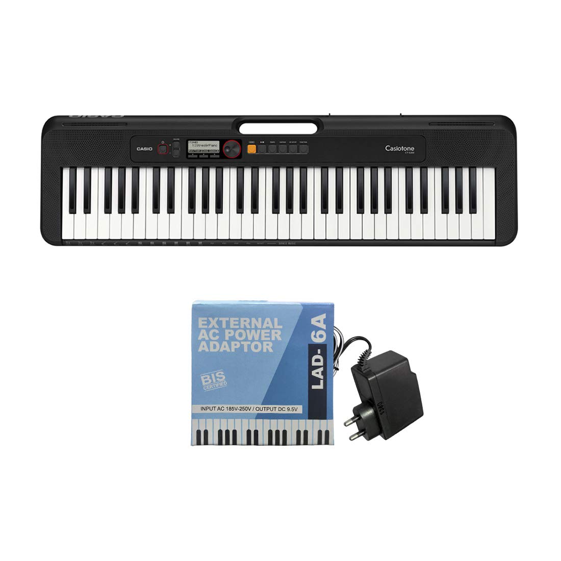 Casio CT-S200 Casiotone 61-Key Portable Keyboard Black With free adapter