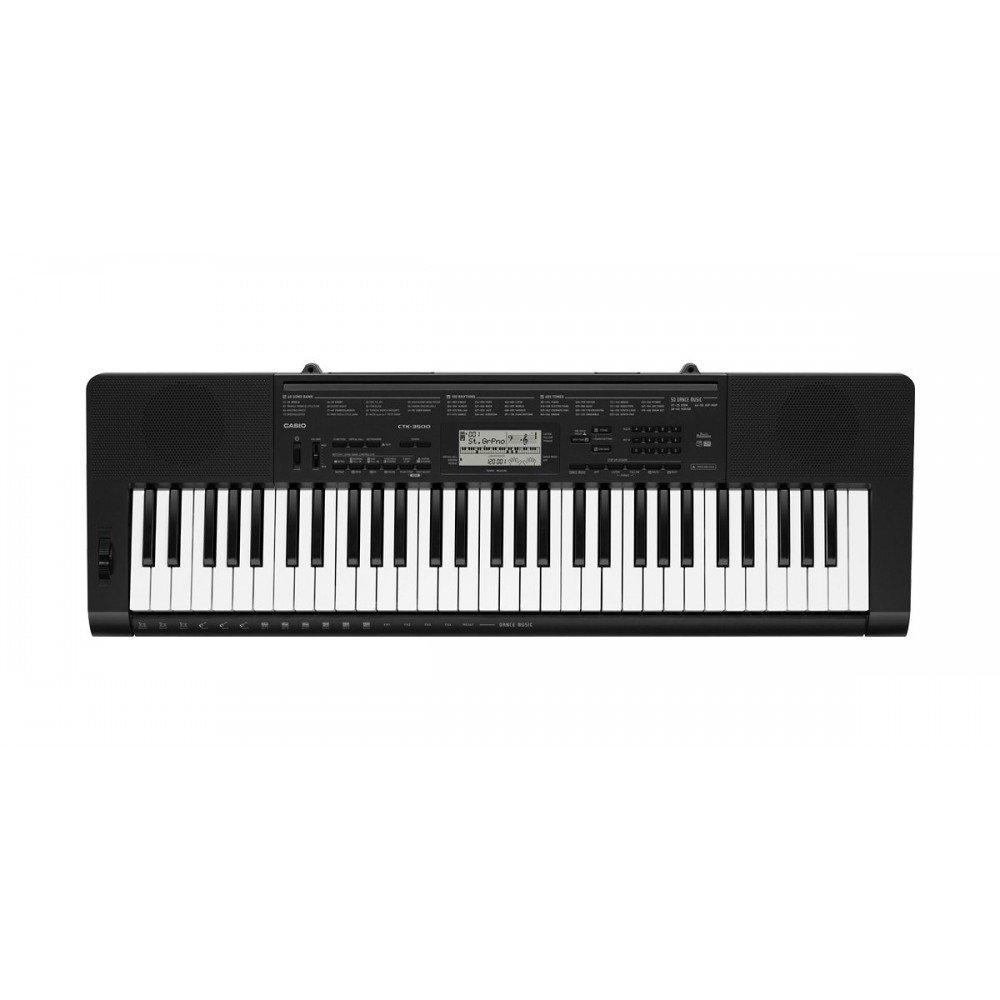 Casio CTK-3500 Electronic Keyboard With Free Adapter Padded Carry Bag Dust cover and Stand - Combo Pack