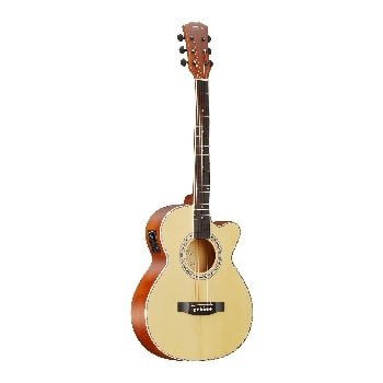 Techno Semi- Acoustic Guitar TMR-239CEG with Padded Bag Natural