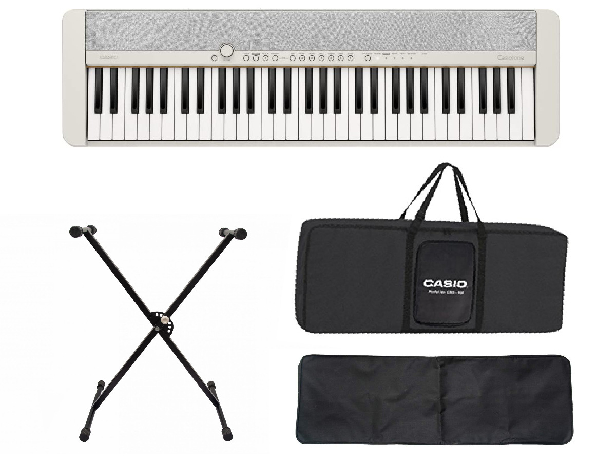 Casiotone CT-S1WE 61 keys Advanced Keyboard with Bag Dust Cover and Stand Combo