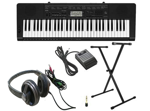 Casio CTK-3500 Premium Keyboard Package with Headphones Stand and Sustain Pedal