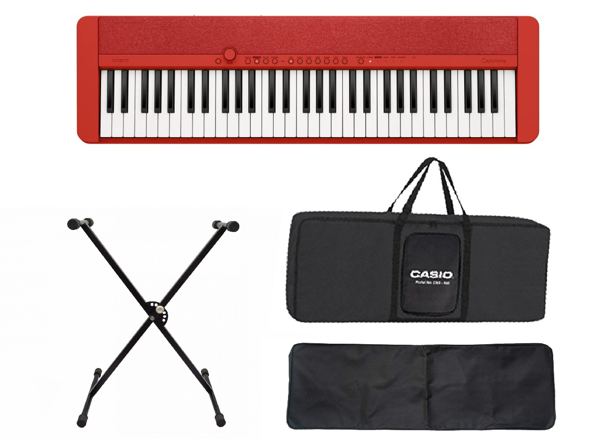 Casiotone CT-S1RD 61 keys Advanced Keyboard with Bag Dust Cover and Stand Combo
