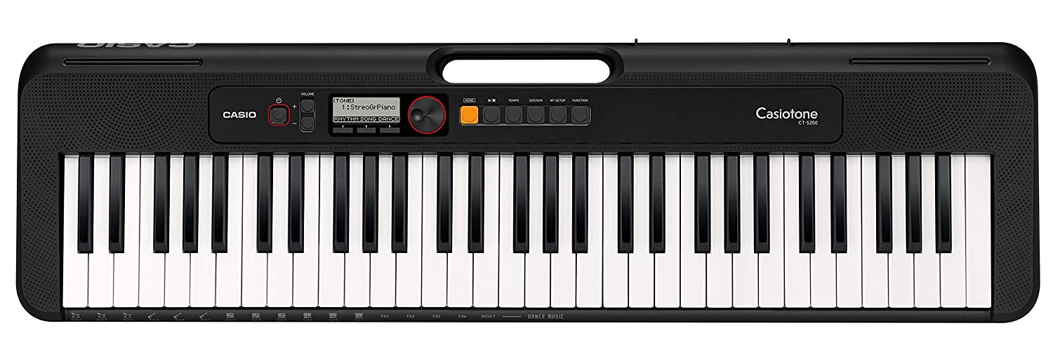 Casio CT-S200BK 61-Key Premium Keyboard Pack with Stand Headphones Power Supply Black