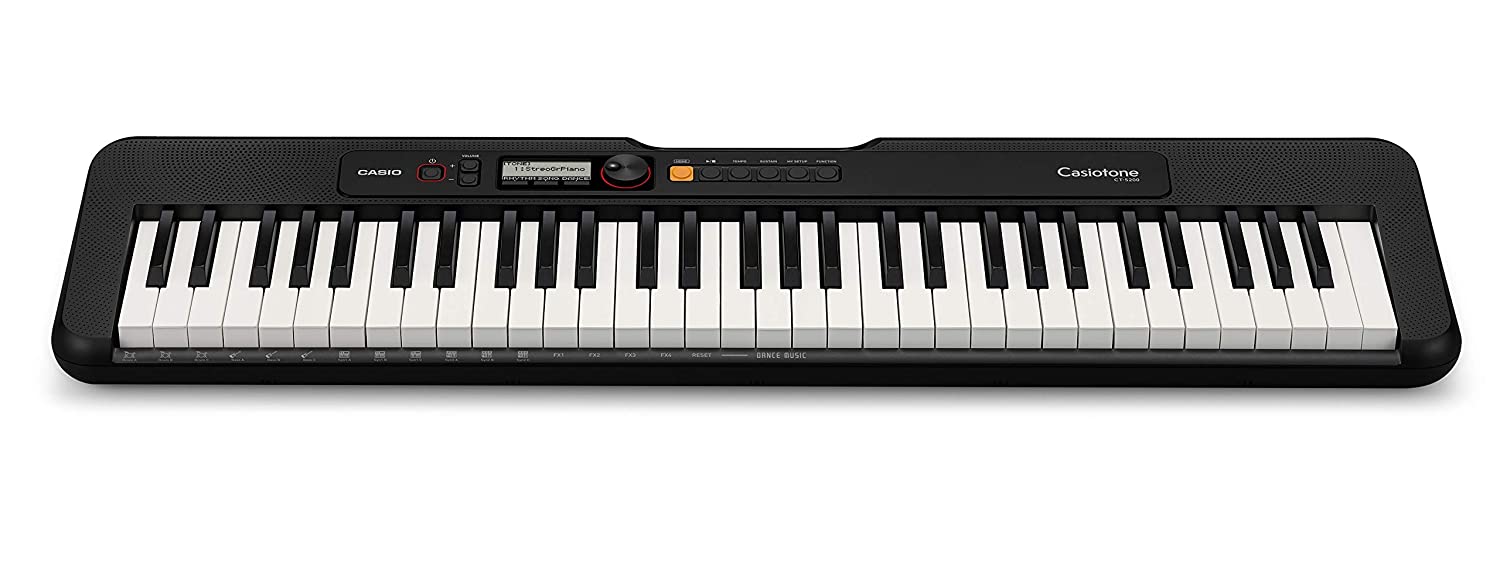 Casio CT-S200BK 61-Key Premium Keyboard Pack with Stand Headphones Power Supply Black