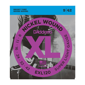 DAddario Electric Guitar Strings XL Nickel 009-042 - Set EXL-120